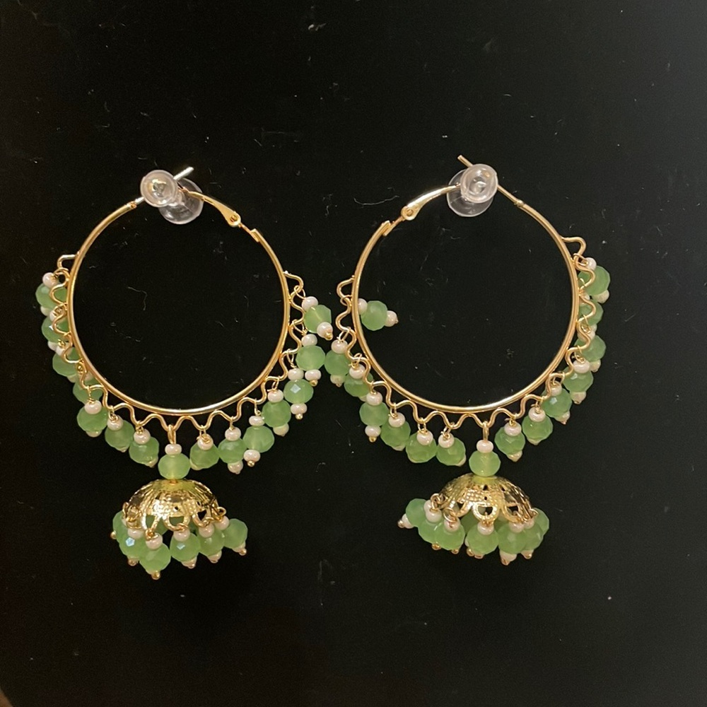 Earrings brand new lime color